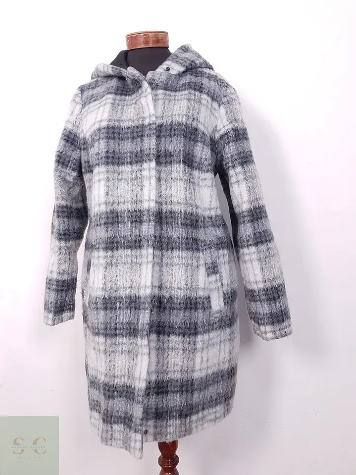 Abrigo mujer Outerwear Gris Mezcla Lana - Talla SM 2