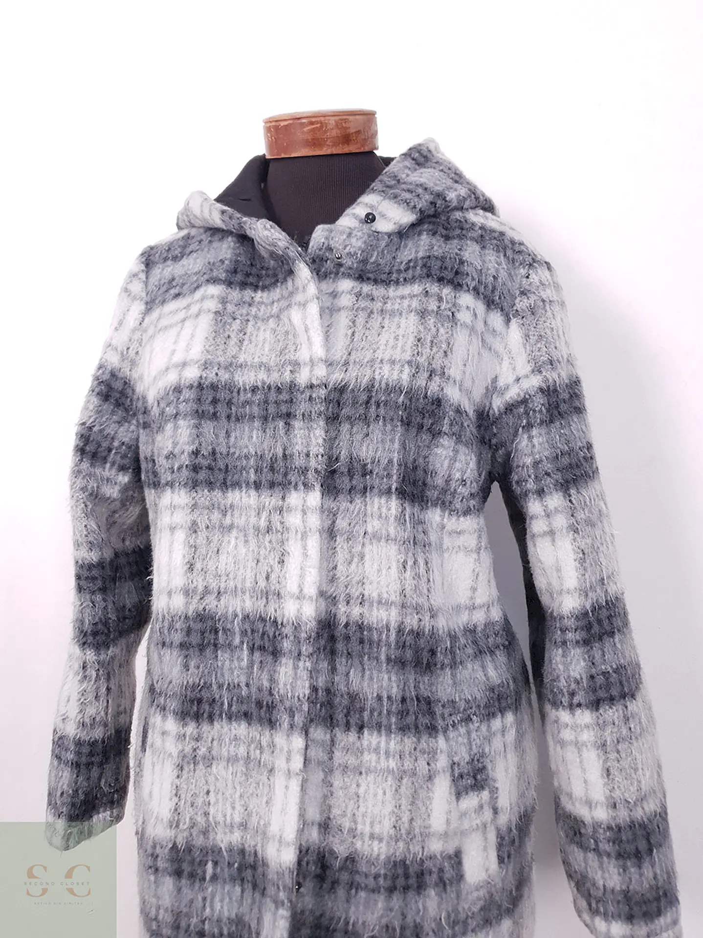 Abrigo mujer Outerwear Gris Mezcla Lana - Talla SM 3
