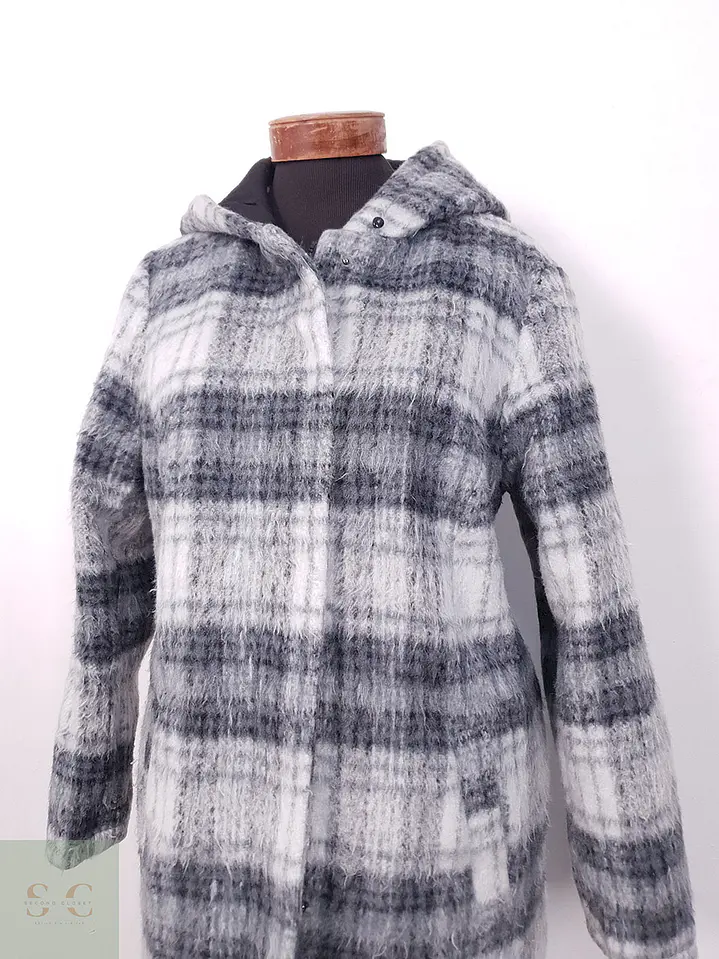Abrigo mujer Outerwear Gris Mezcla Lana - Talla SM 3