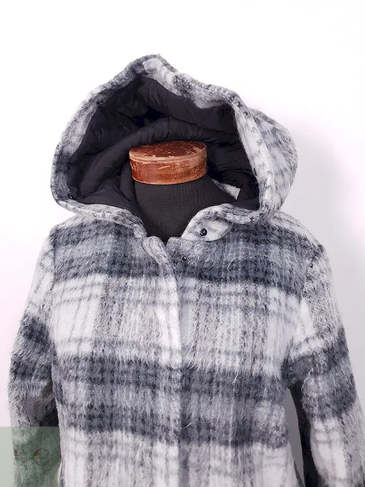 Abrigo mujer Outerwear Gris Mezcla Lana - Talla SM 6