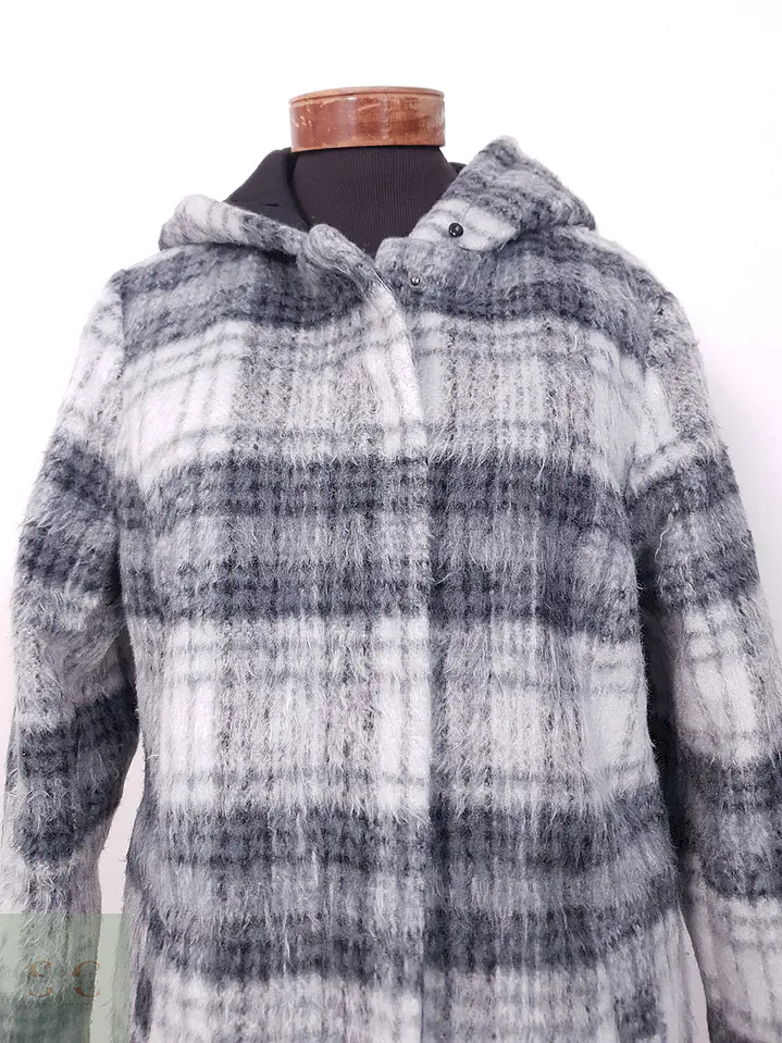 Abrigo mujer Outerwear Gris Mezcla Lana - Talla SM 8