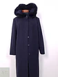 Abrigo largo mujer italiano Kistermann Azul Plomo Lana y Cashmere - Talla XL - Miniatura 2