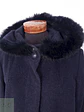 Abrigo largo mujer italiano Kistermann Azul Plomo Lana y Cashmere - Talla XL - Miniatura 5