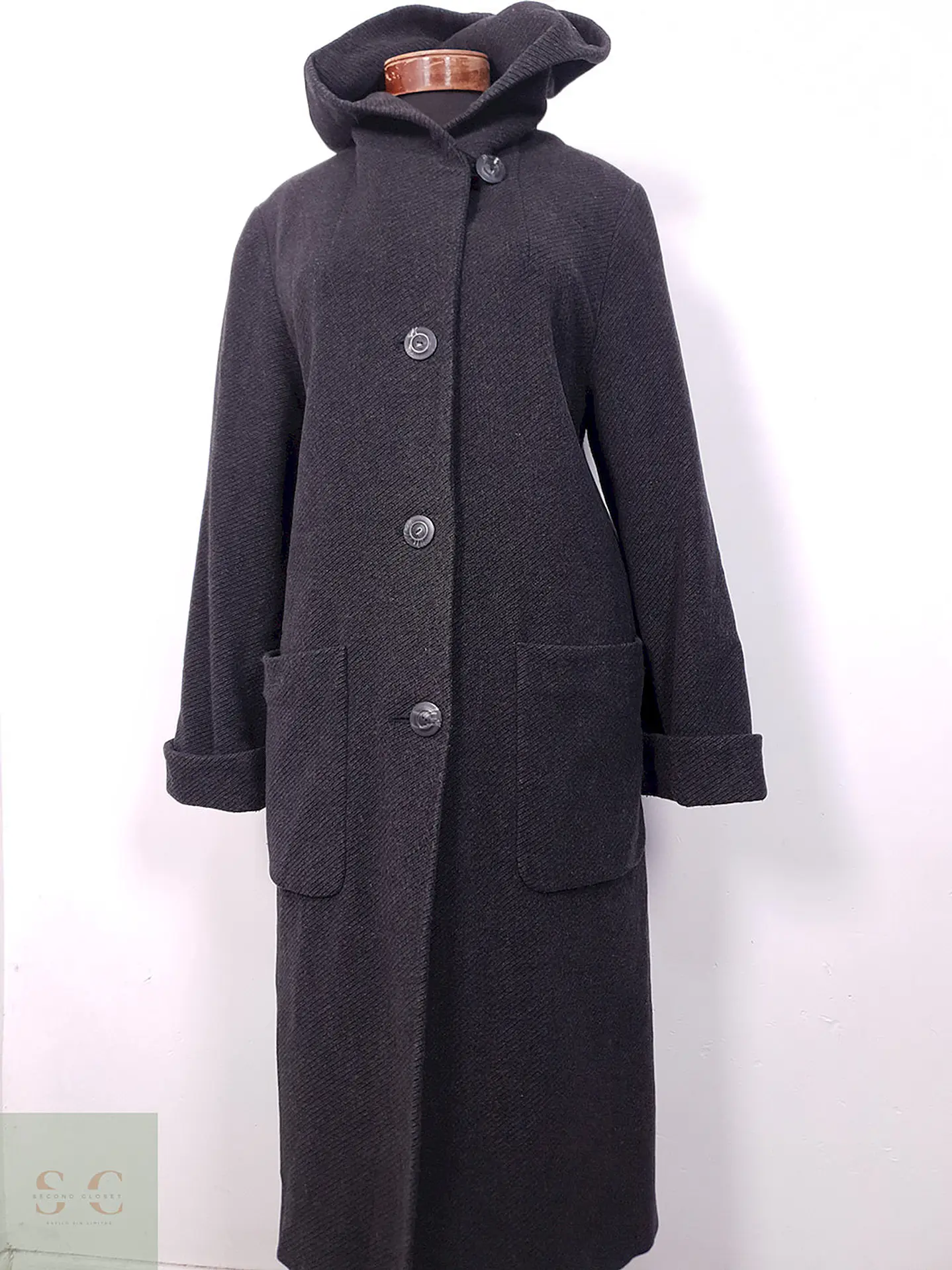 Abrigo largo mujer Clau de Claw Plomo Lana y Cashmere - Talla ML 1