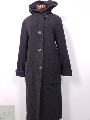 Abrigo largo mujer Clau de Claw Plomo Lana y Cashmere - Talla ML