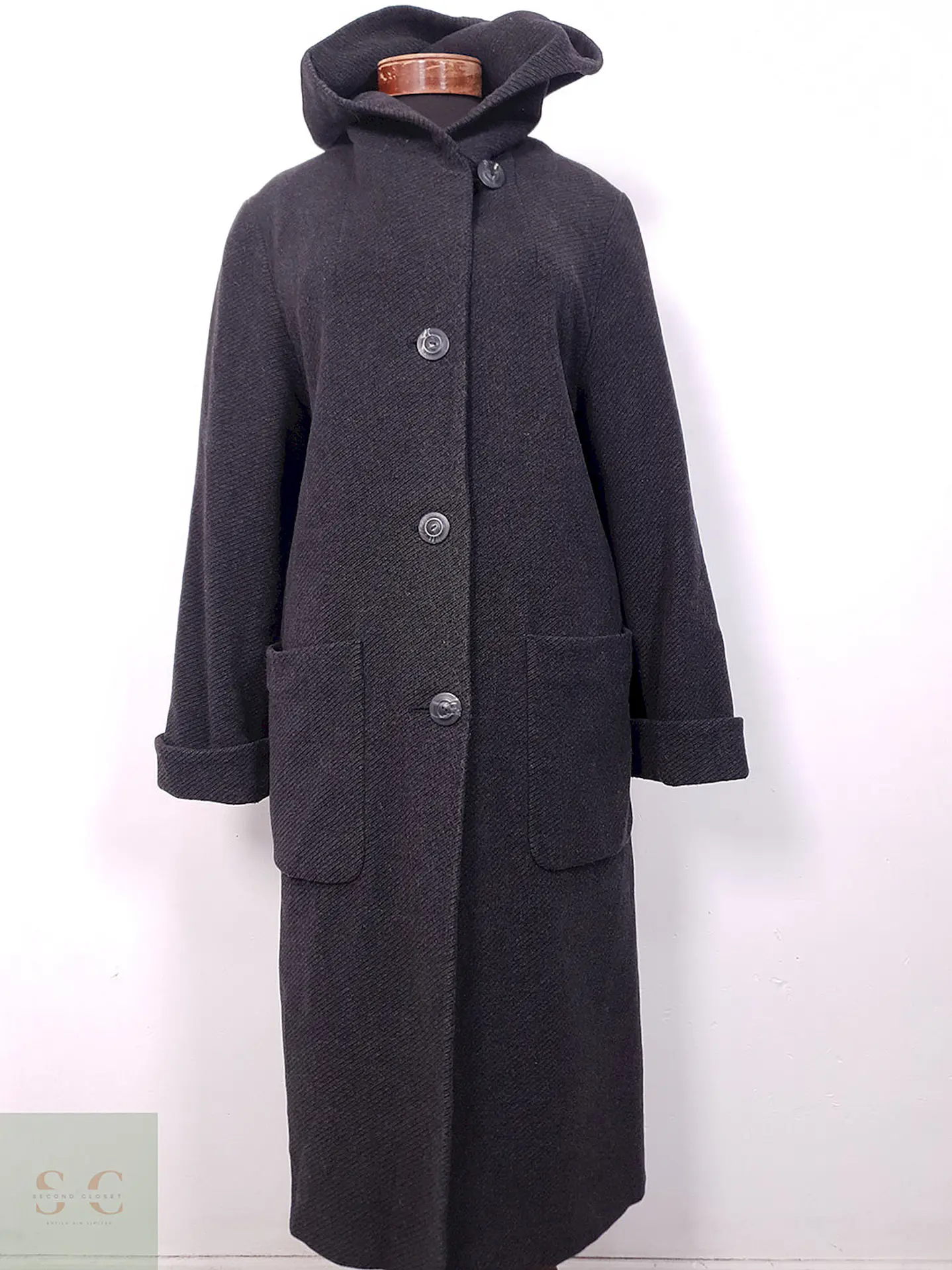 Abrigo largo mujer Clau de Claw Plomo Lana y Cashmere - Talla ML 2