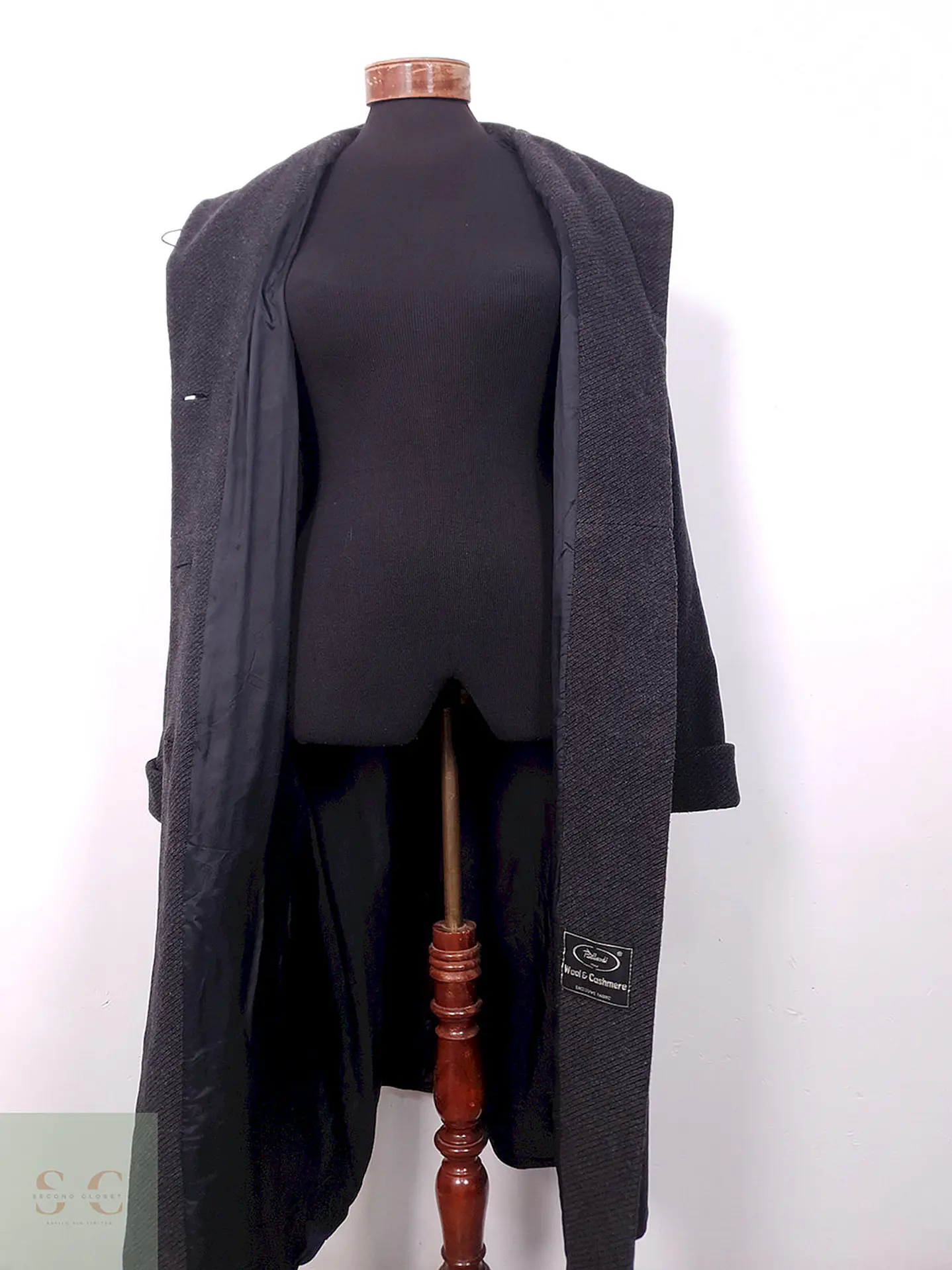 Abrigo largo mujer Clau de Claw Plomo Lana y Cashmere - Talla ML 6