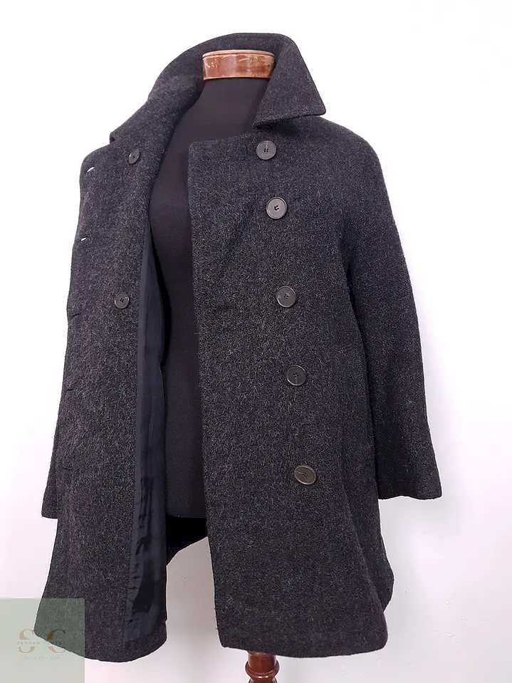 Abrigo cruzado mujer Cinque Plomo Lana - Talla ML 6