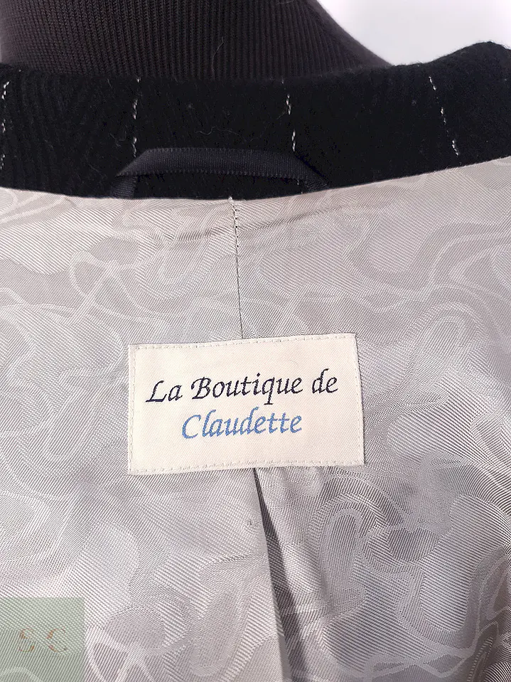 Abrigo mujer Lana La Boutique de Claudette Negro - Talla XL 9