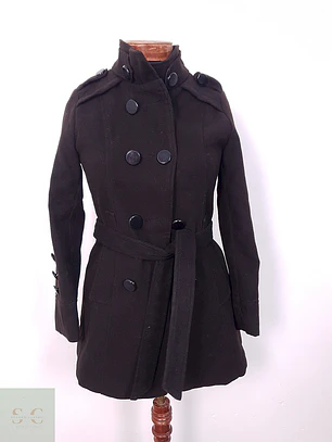 Abrigo cruzado mujer Azbro Negro - Talla XS