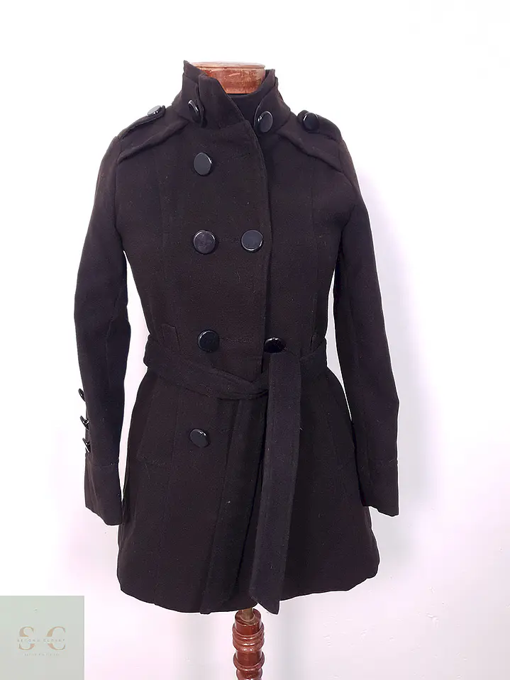 Abrigo cruzado mujer Azbro Negro - Talla XS 1