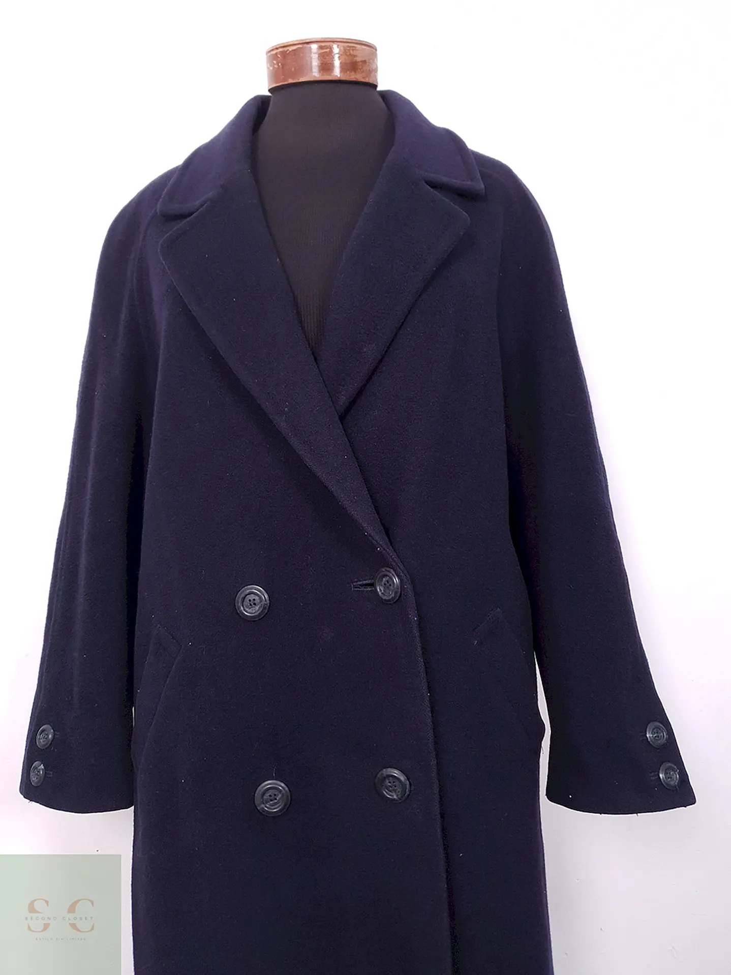Abrigo Marks & Spencer Azul Wool Cashmere - Talla XL 3