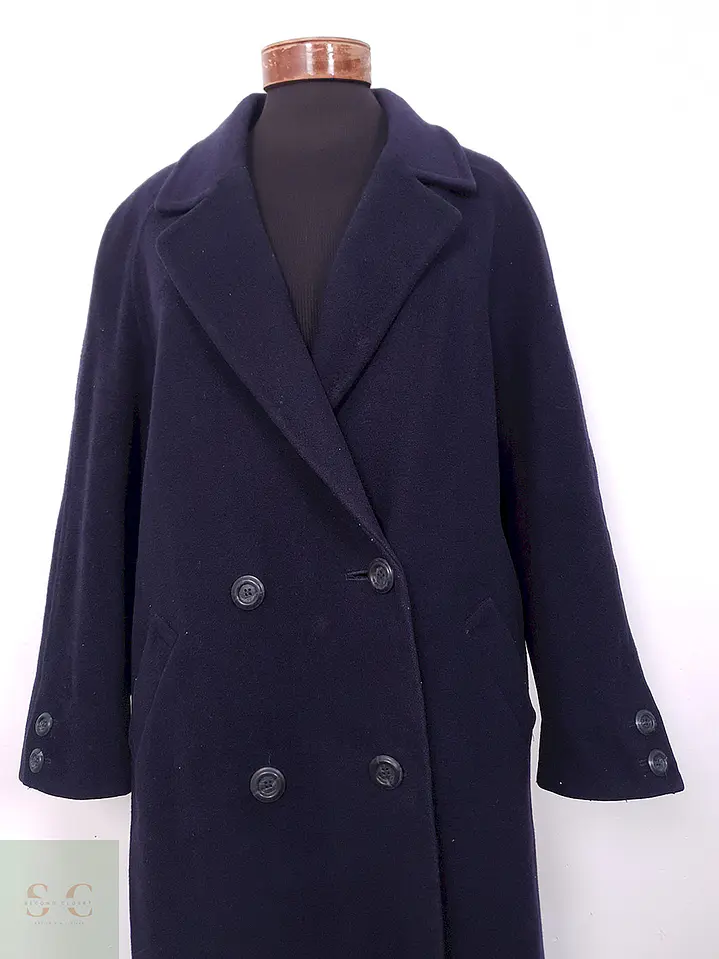 Abrigo Marks & Spencer Azul Wool Cashmere - Talla XL 3