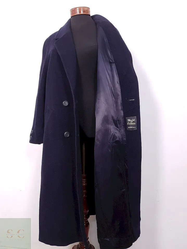 Abrigo Marks & Spencer Azul Wool Cashmere - Talla XL 7