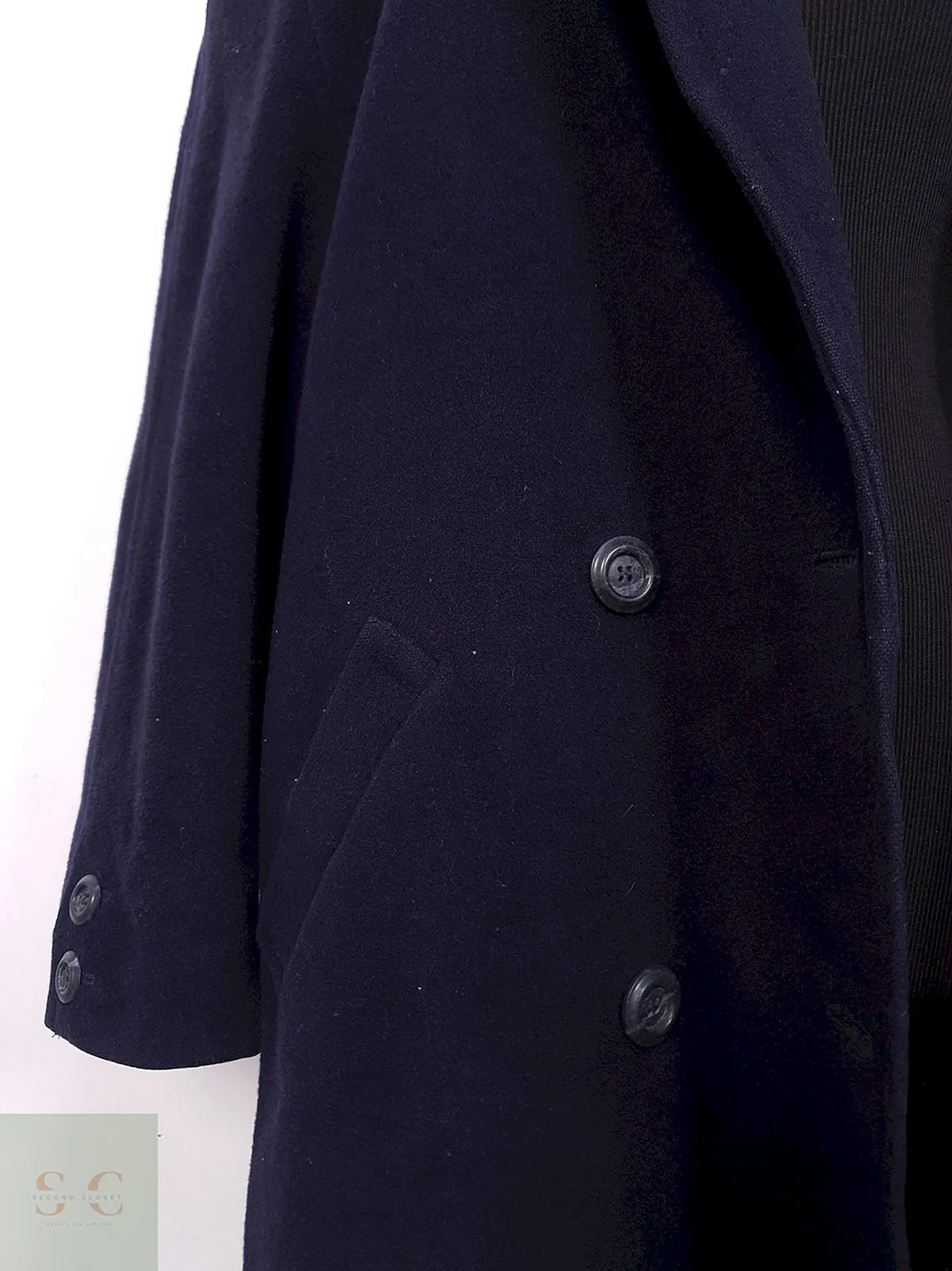 Abrigo Marks & Spencer Azul Wool Cashmere - Talla XL 10