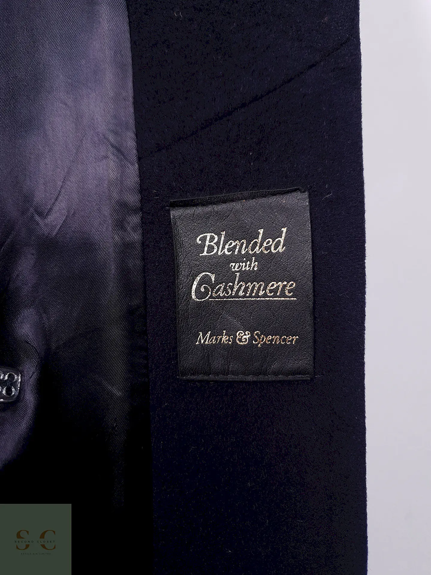 Abrigo Marks & Spencer Azul Wool Cashmere - Talla XL 11