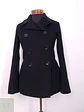 Abrigo cruzado mujer Calvin Klein Negro Lana Cashmere Seda - Talla XS - Miniatura 2