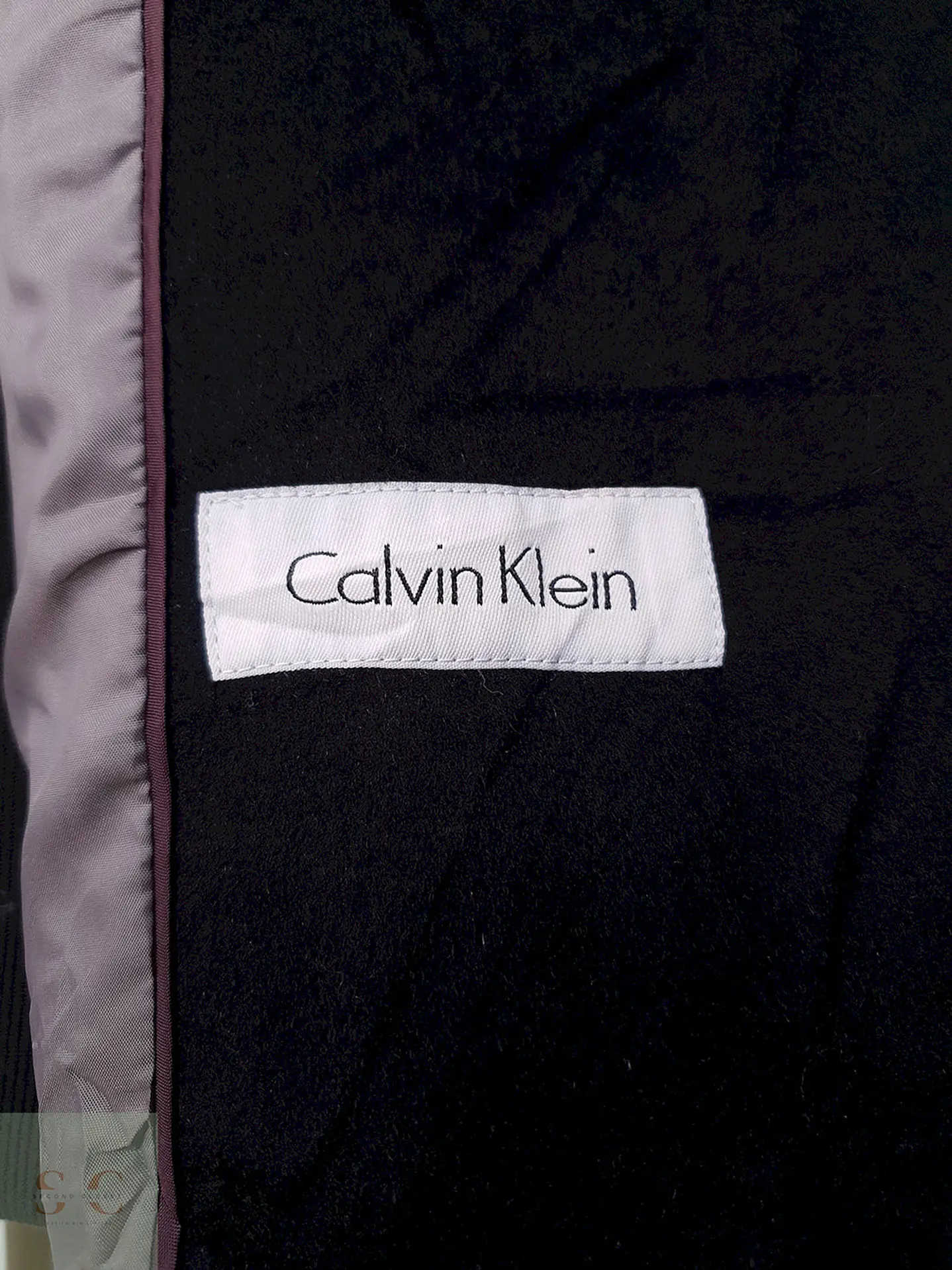 Abrigo cruzado mujer Calvin Klein Negro Lana Cashmere Seda - Talla XS 8