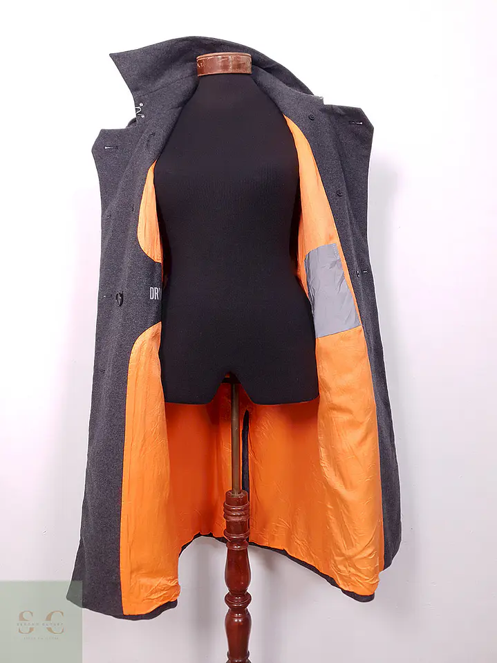 Abrigo largo mujer Derykorn Plomo Lana Virgen - Talla M 2