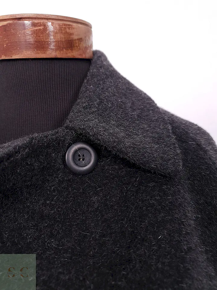 Abrigo largo mujer Vintage Plomo Lana y Mohair - Talla XL 5