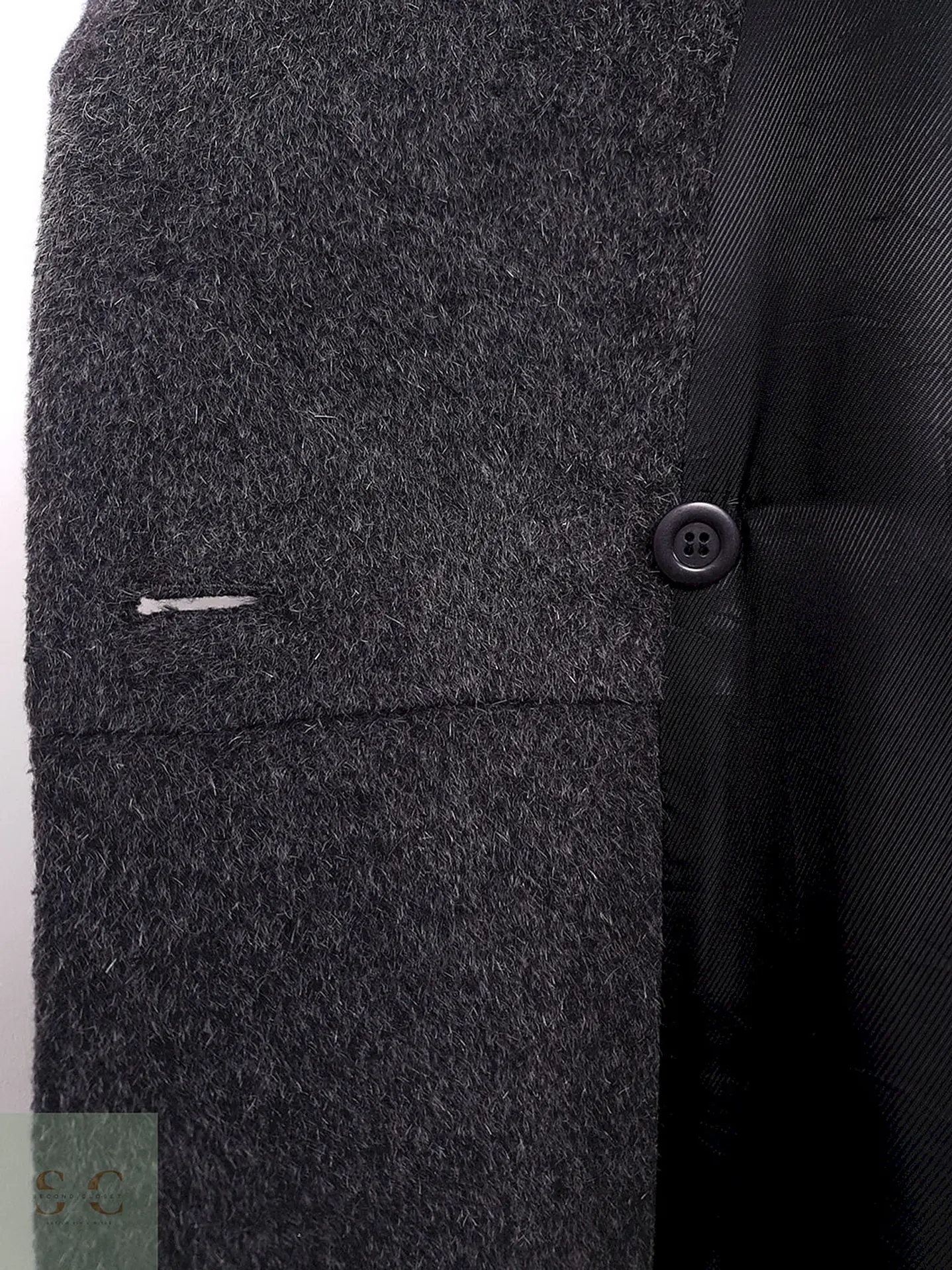 Abrigo largo mujer Vintage Plomo Lana y Mohair - Talla XL 7