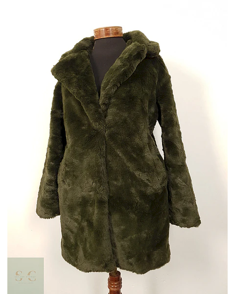 Abrigo eco piel verde TALLA ML