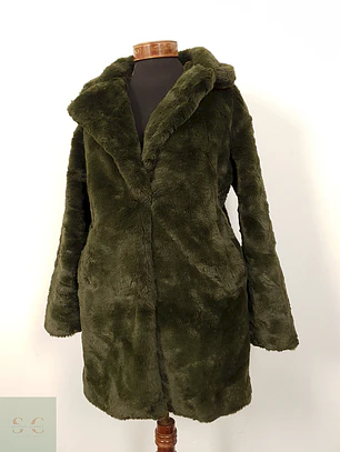 Abrigo eco piel verde TALLA ML