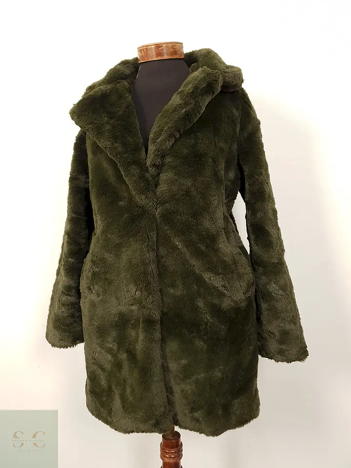 Abrigo eco piel verde TALLA ML 1
