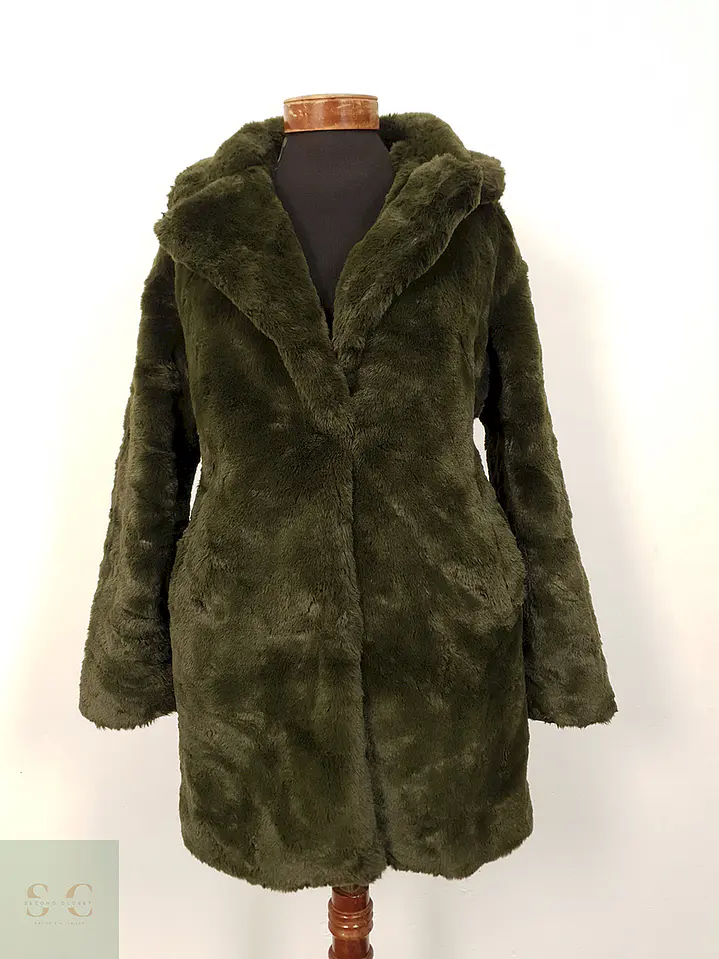 Abrigo eco piel verde TALLA ML 2