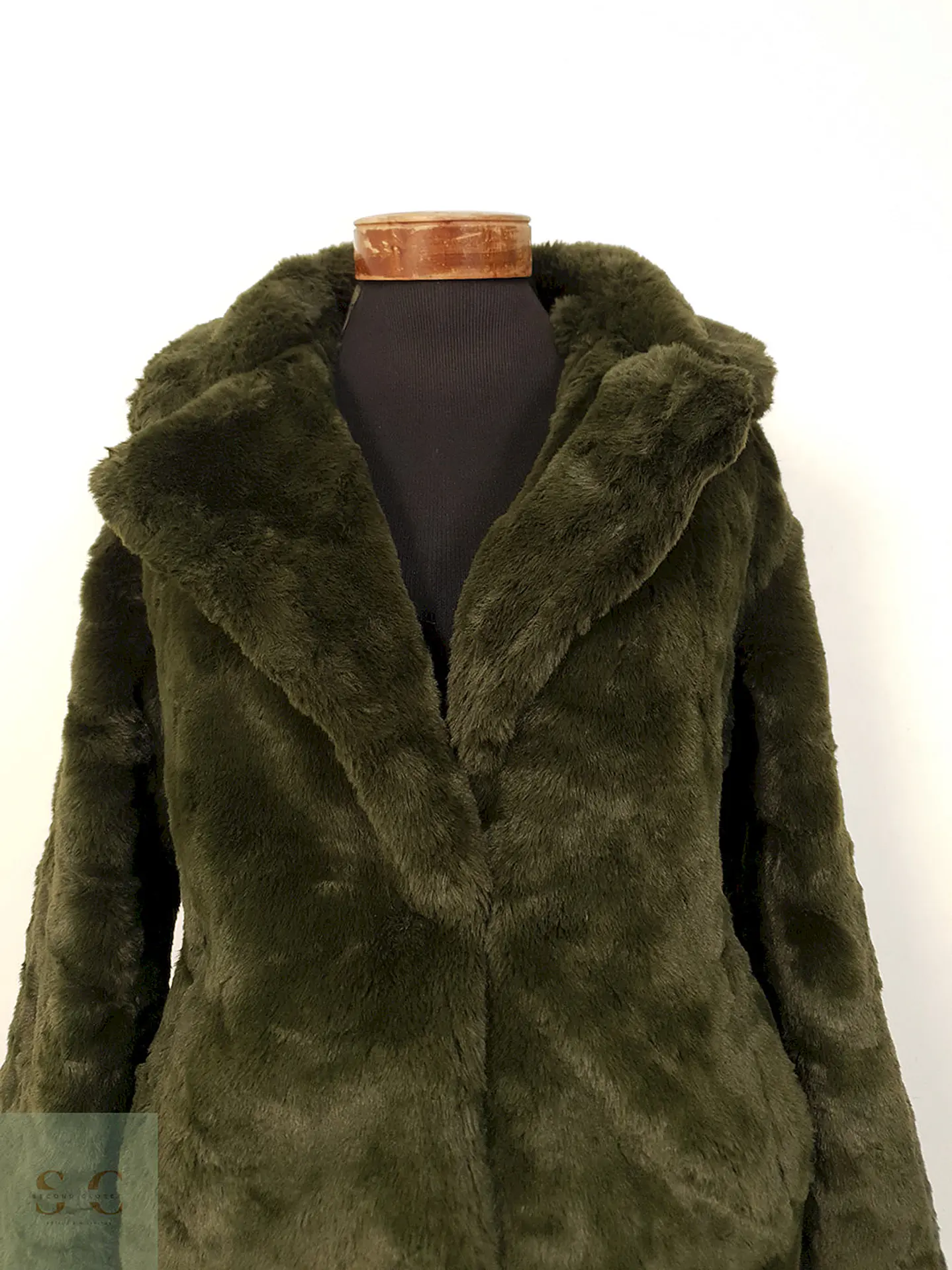 Abrigo eco piel verde TALLA ML 4