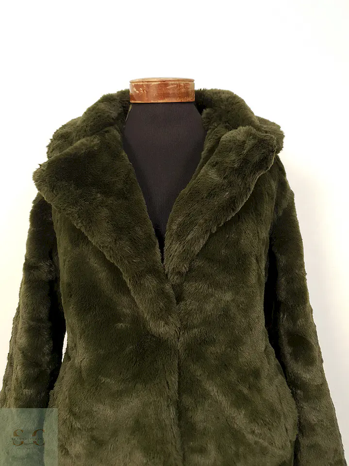 Abrigo eco piel verde TALLA ML 4