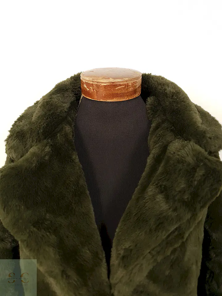 Abrigo eco piel verde TALLA ML 6
