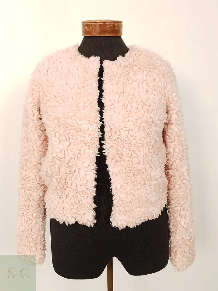 Abrigo eco piel H&M rosa pastel TALLA XS 6