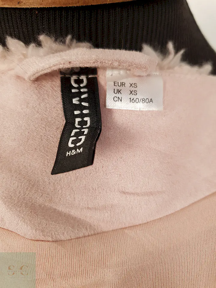 Abrigo eco piel H&M rosa pastel TALLA XS 7