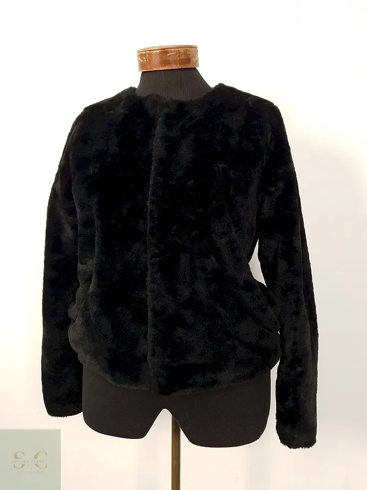 Abrigo eco piel H&M negro TALLA SM 1