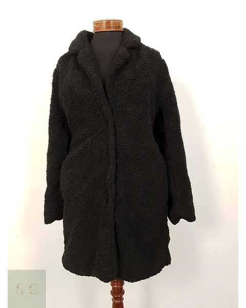 Abrigo eco piel Cityview negro TALLA SM