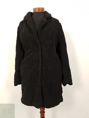 Abrigo eco piel Cityview negro TALLA SM