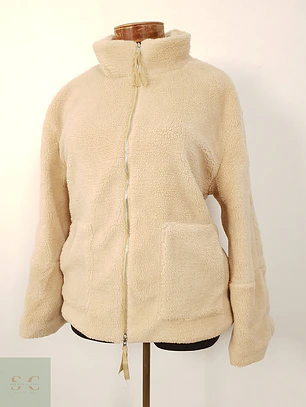 Abrigo eco piel beige tipo teddy TALLA ML