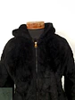 Abrigo eco piel negro con capucha TALLA M - Miniatura 4