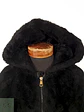 Abrigo eco piel negro con capucha TALLA M - Miniatura 3