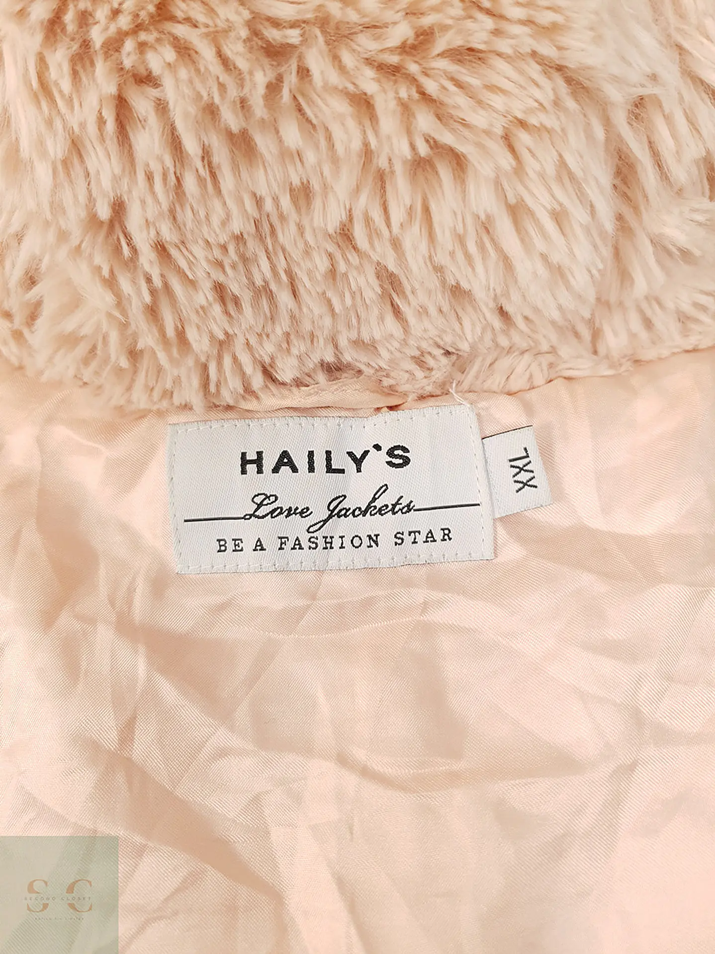 Abrigo eco piel Hailys rosa con capucha TALLA XL 5