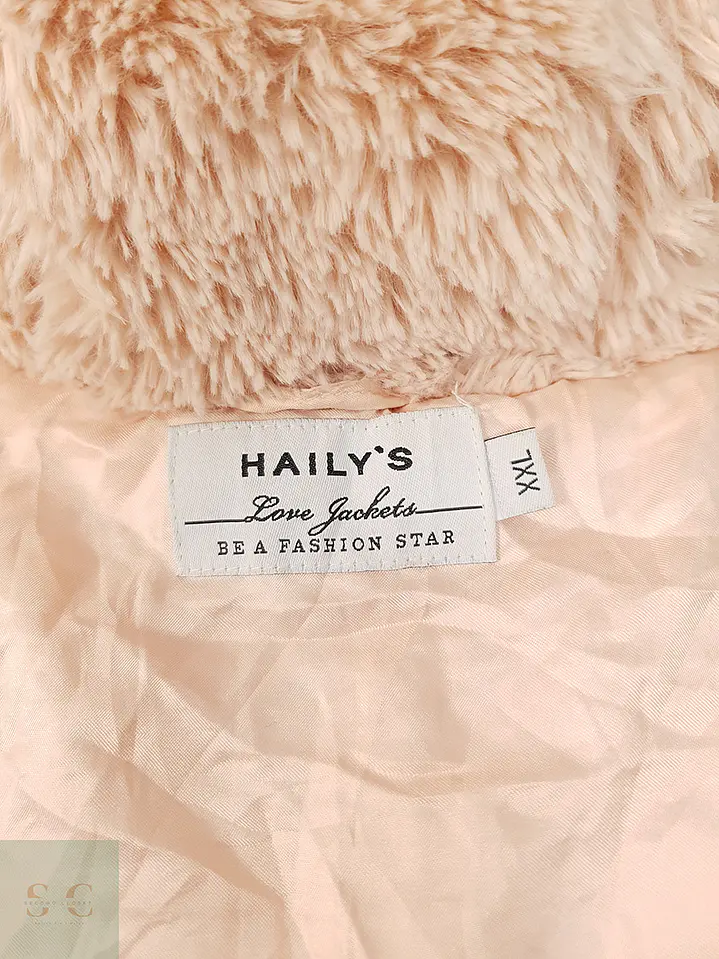Abrigo eco piel Hailys rosa con capucha TALLA XL 5
