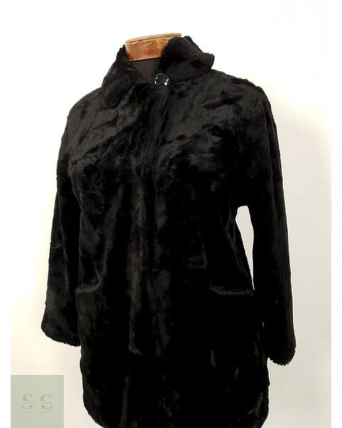 Abrigo eco piel Street Wear negro TALLA M