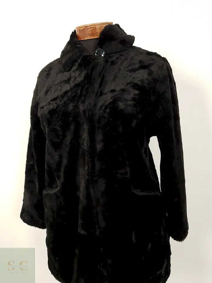 Abrigo eco piel Street Wear negro TALLA M 1