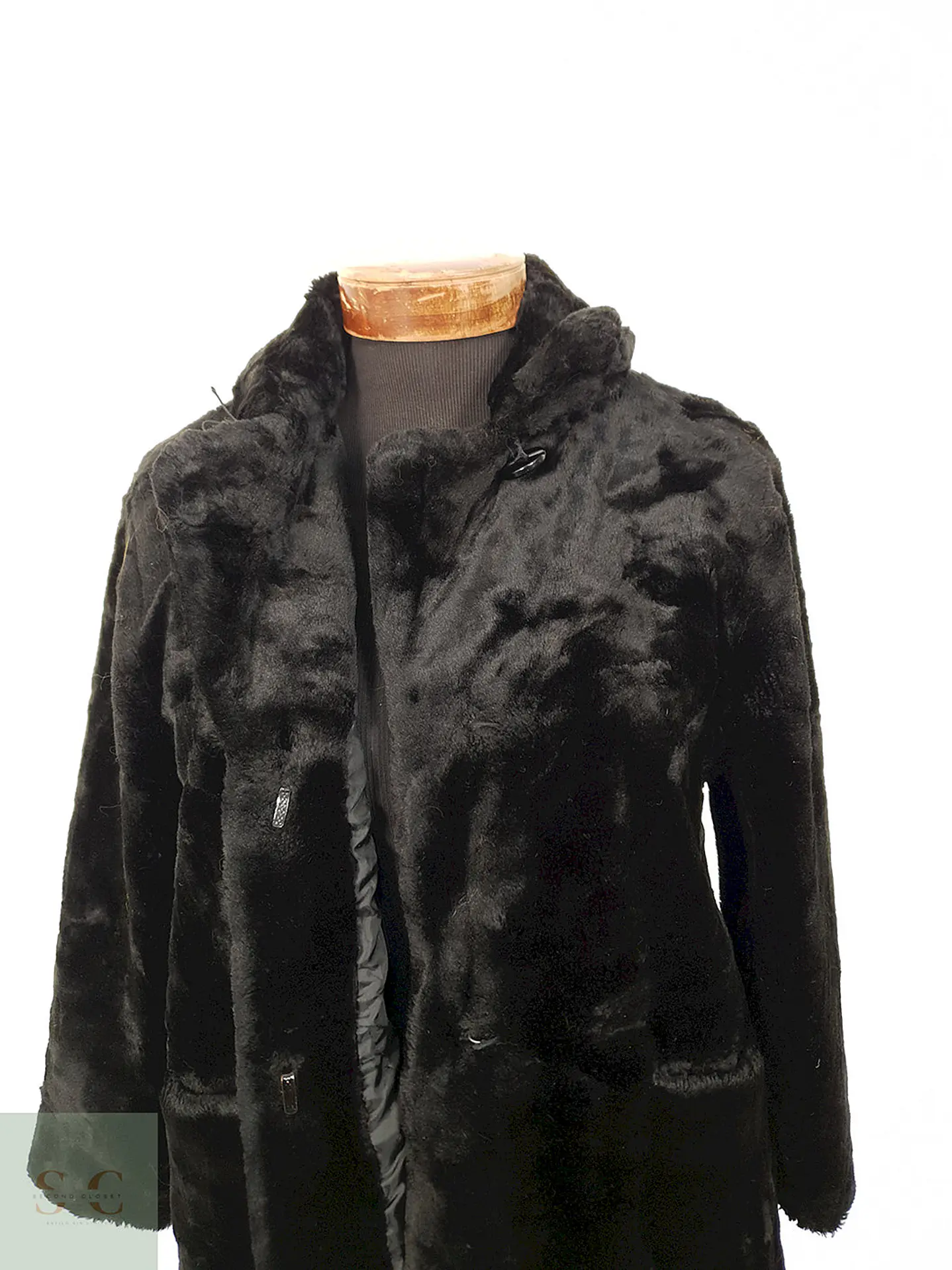 Abrigo eco piel Street Wear negro TALLA M 3