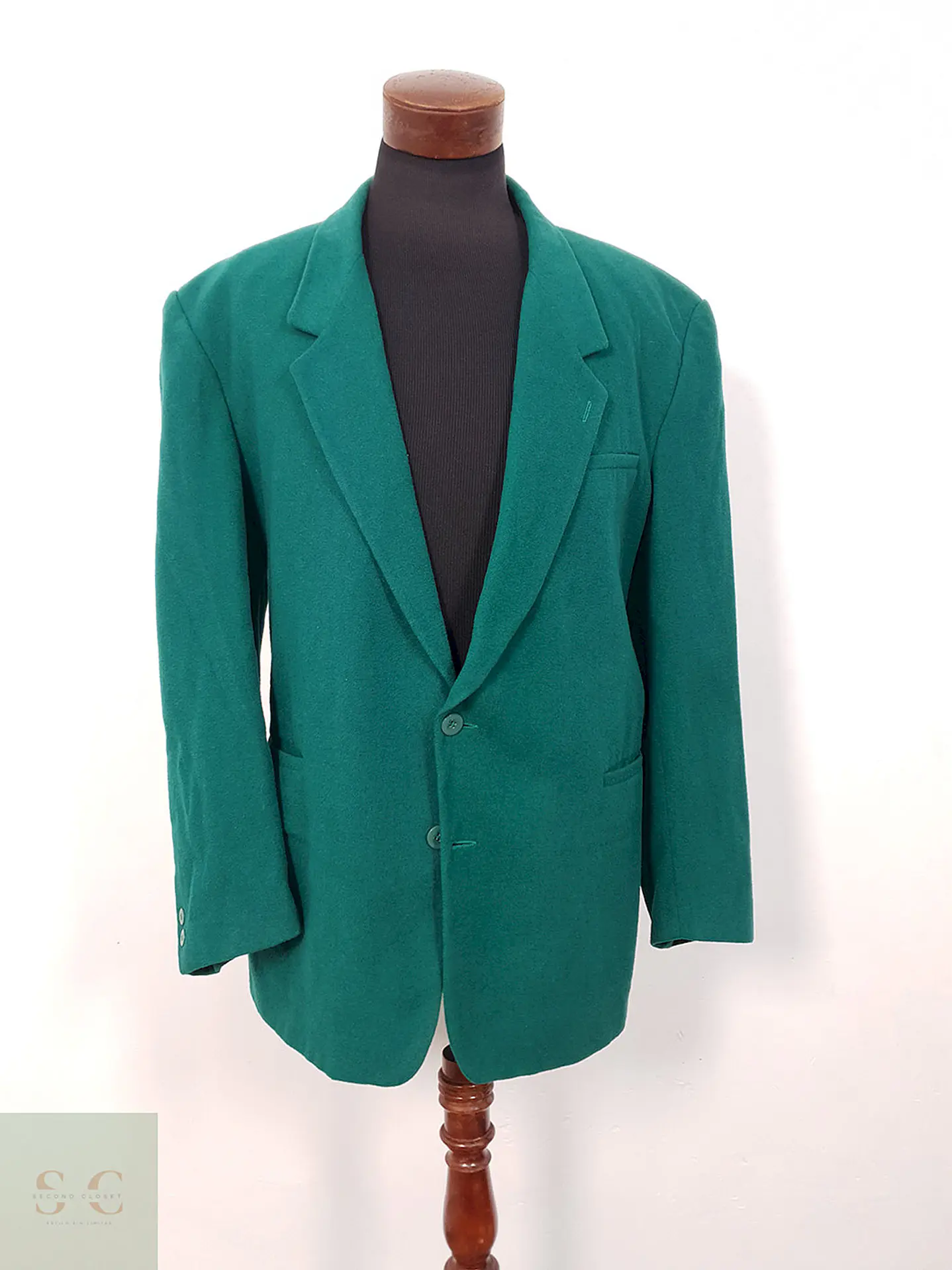 Blazer Orix – Verde lana virgen cashmere – Talla XXL 2
