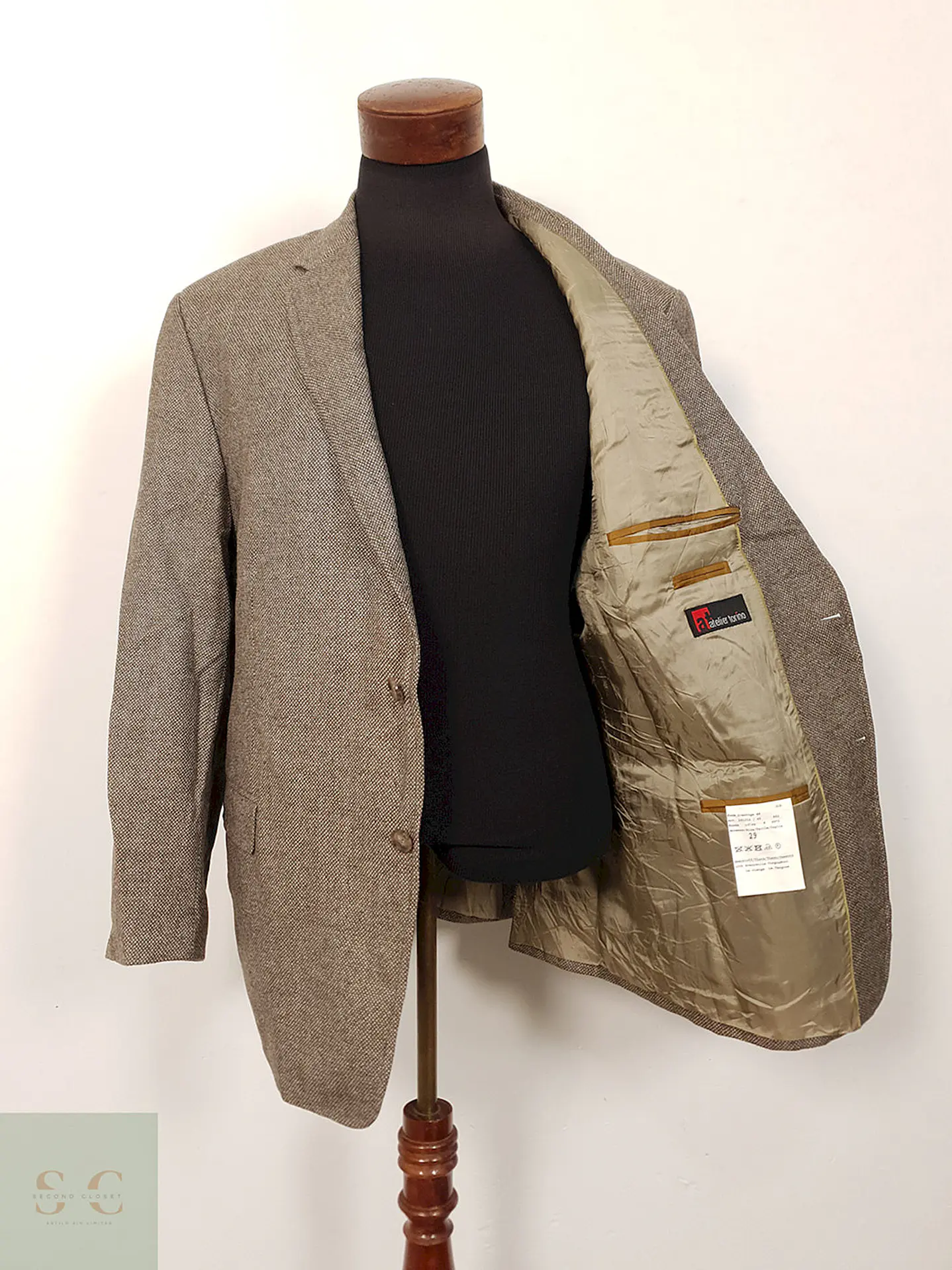 Vestón Atelier Torino lana virgen italiana – TALLA XL – Café 2