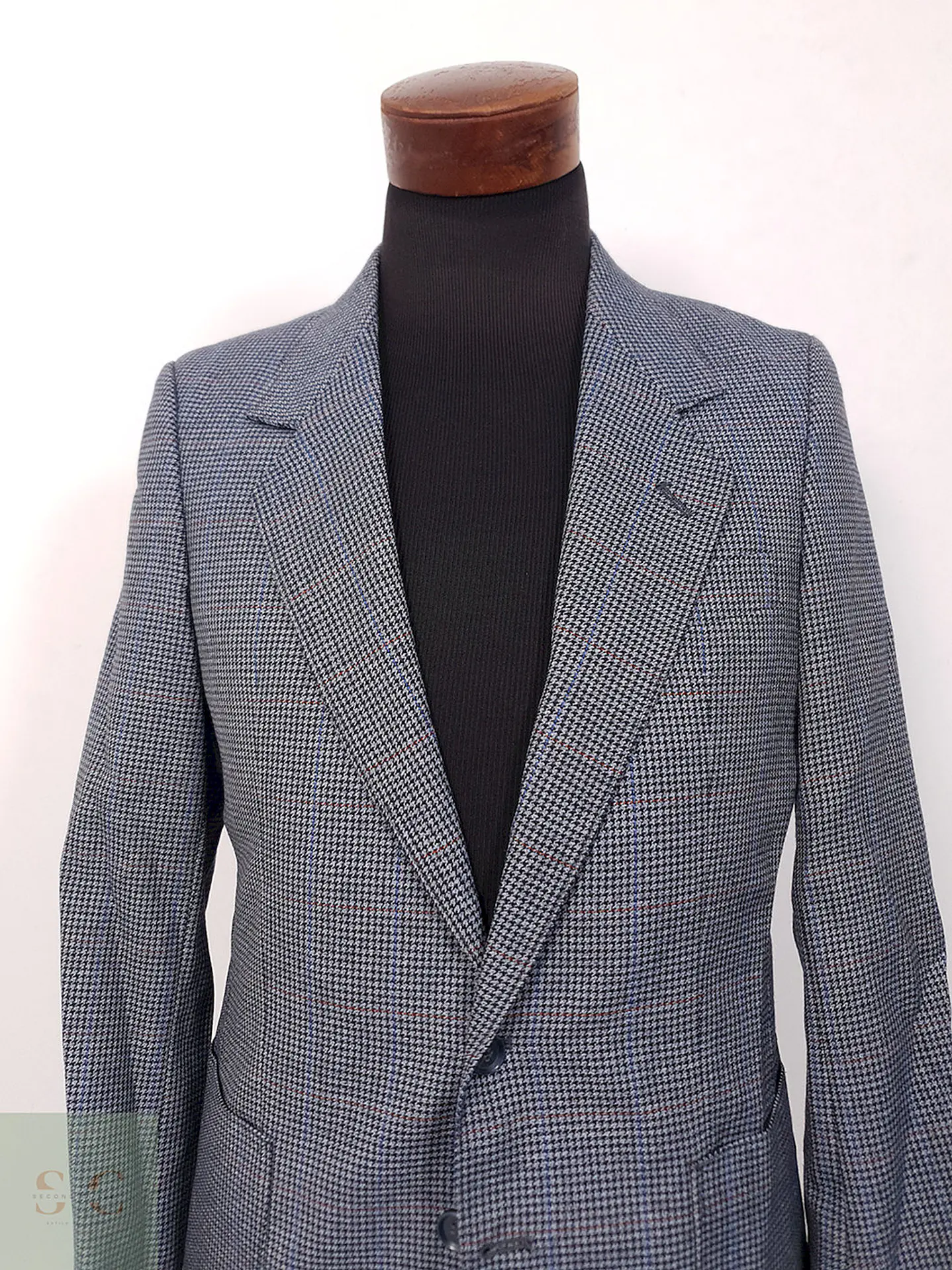 Veston Blazer Clásico - Lana Virgen - chaqueta pata de gallo – Talla S 7