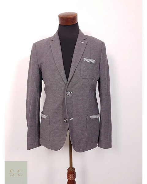 Blazer chaqueta gris texturizado The Tailor – TALLA M