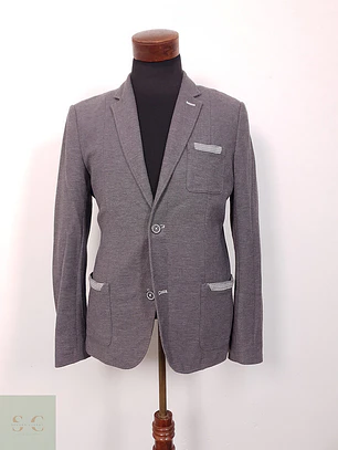 Blazer chaqueta gris texturizado The Tailor – TALLA M
